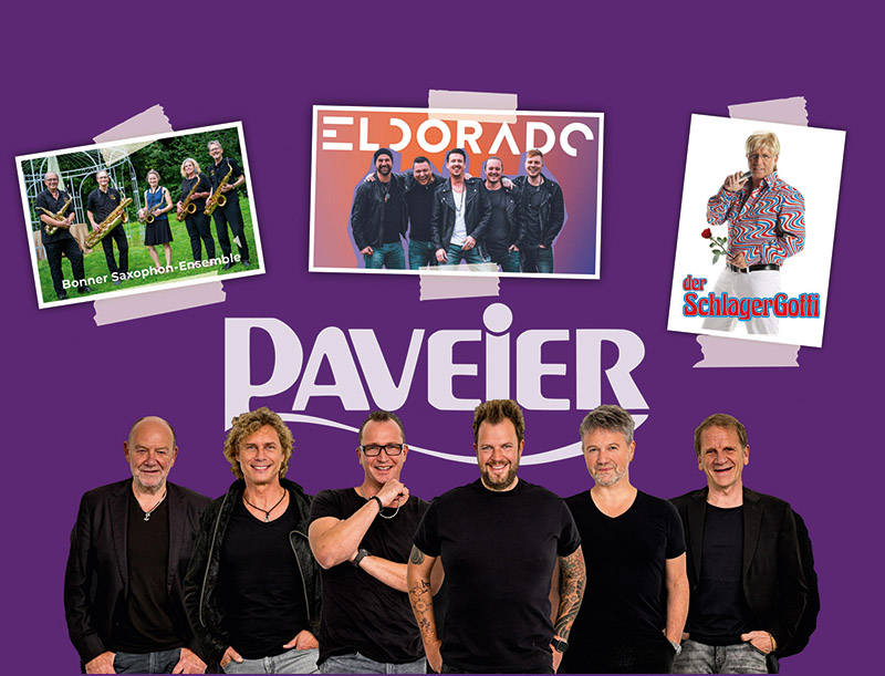 Am 27. September spielen die Paveier, Eldorado, der SchlagerGotti und das Bonner Saxophon-Ensemble im Bergischen Löwen für den guten Zweck – Tickets sind ab sofort erhältlich.